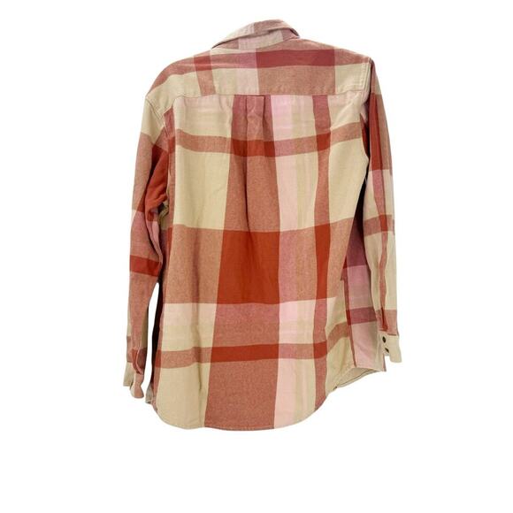 Roxy Let It Go Flannel Long Sleeve Button Up Shirt Boyfriend Fit Size XS NWT - Picture 7 of 12